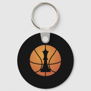 Chess Bysketbyll Gift Fun For Game Board King Chec Key Ring