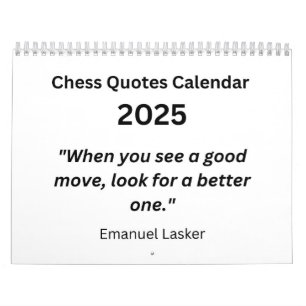 Chess Calendar 2025 - Chess Quotes Calendar