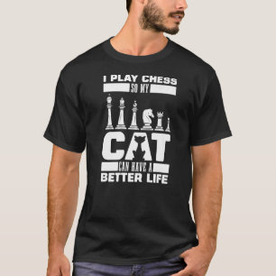 Chess Cat Master Chessman Chessboard Chess T-Shirt