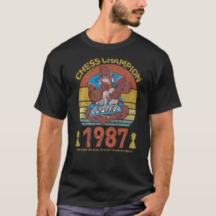 Chess Champion 1987 Not My Elo It's My Year Of Bi T-Shirt