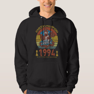 Chess Champion 1994 Not My Elo It's My Year Of Bi Hoodie