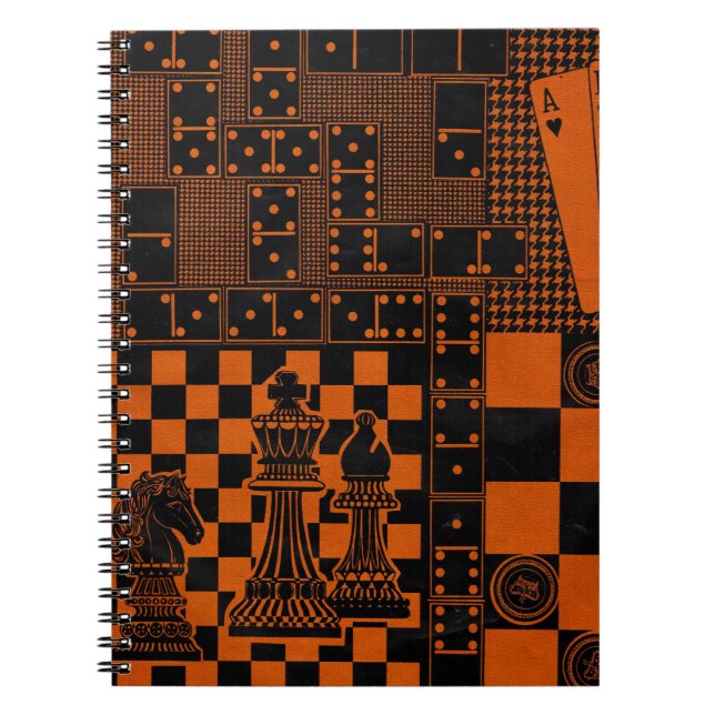 chess checkers dominos dominoes notebook (Front)