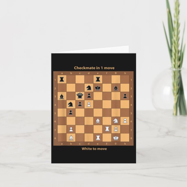 Chess Checkmate, Just Play Chess Quotes Graphic De Card (Front)