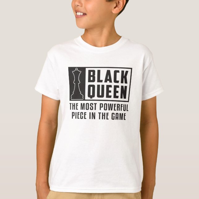 Chess Chess Board Black Queen Checkmate Board Gift T-Shirt (Front)