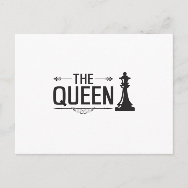 Chess Chess Board Checkmate Queen Board Gift Idea Postcard (Front)