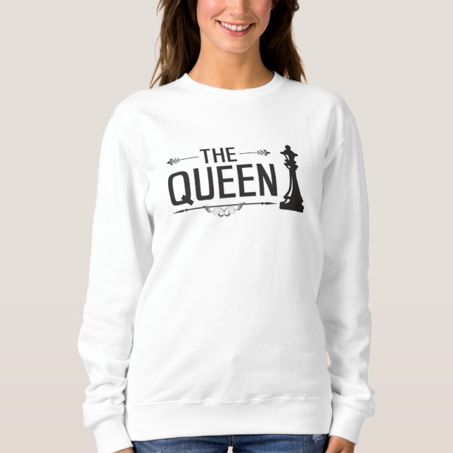 Chess Chess Board Checkmate Queen Board Gift Idea Sweatshirt (Front)