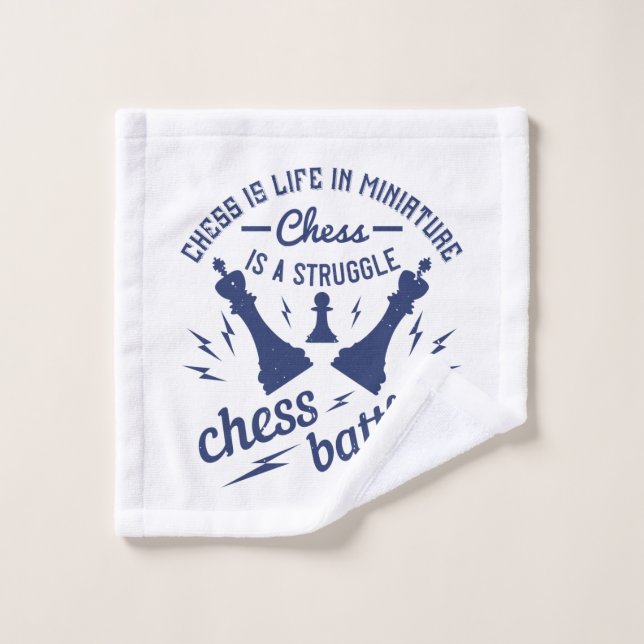 Chess - Chess is life in miniature Wash Cloth (Wash Cloth)