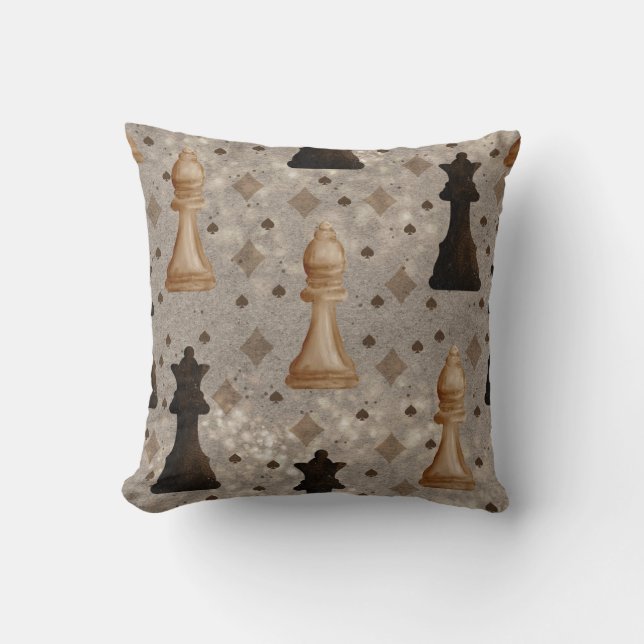 chess, chess pieces, king pictures cushion (Front)