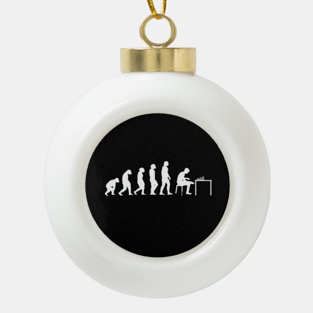 Chess Chess Player Ceramic Ball Christmas Ornament (Front)