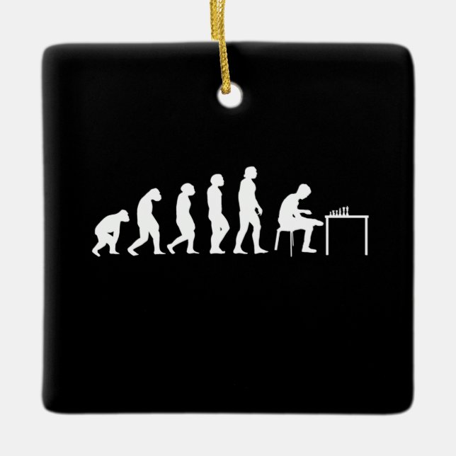 Chess Chess Player Ceramic Ornament (Front)