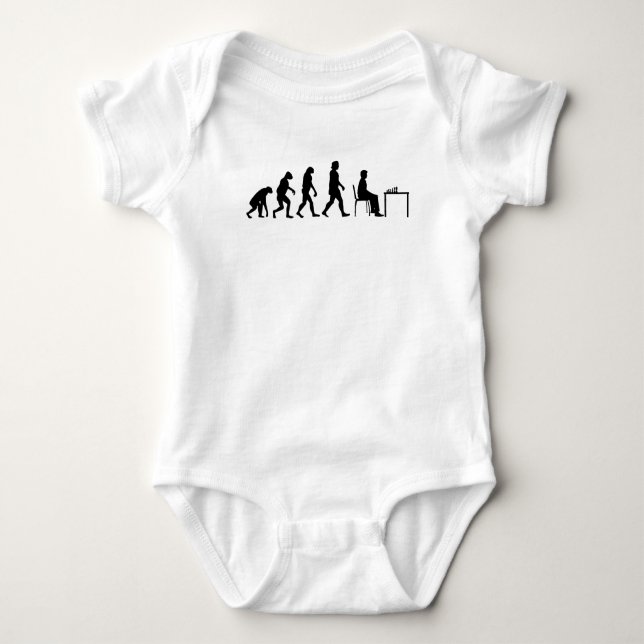 Chess - Chess Player Evolution Baby Bodysuit (Front)
