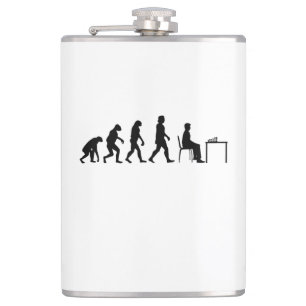 Chess - Chess Player Evolution Hip Flask