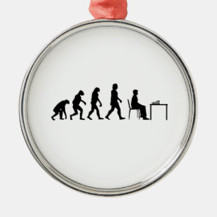 Chess - Chess Player Evolution Metal Tree Decoration