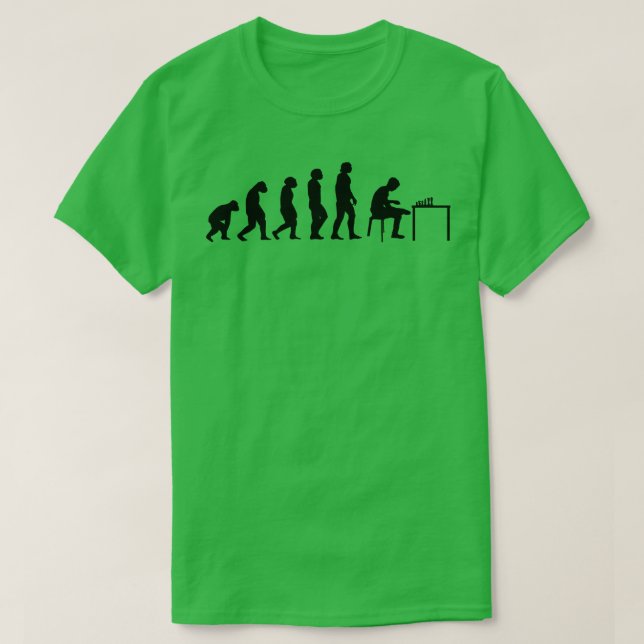 Chess Chess Player Evolution T-Shirt (Design Front)