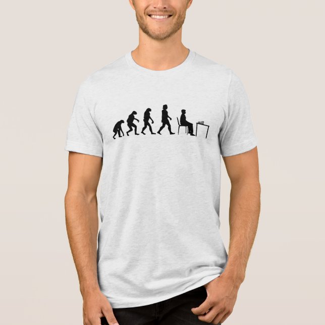 Chess - Chess Player Evolution Tri-Blend Shirt (Front)