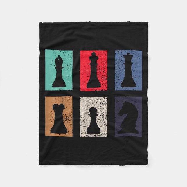 Chess Chessmen  Fleece Blanket (Front)