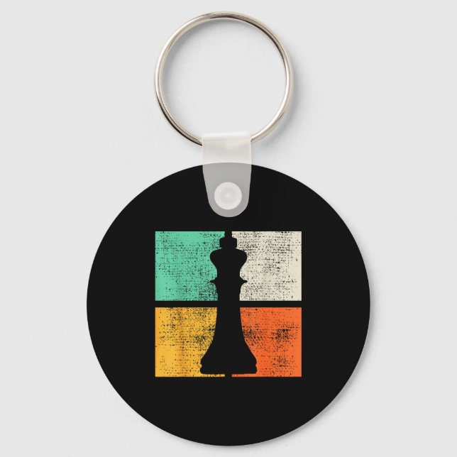 Chess Chessmen King Player  Key Ring (Front)