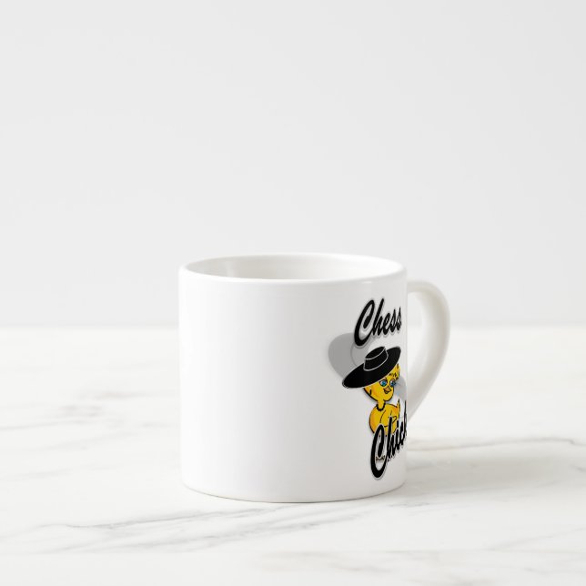 Chess Chick #4 Espresso Cup (Front Right)