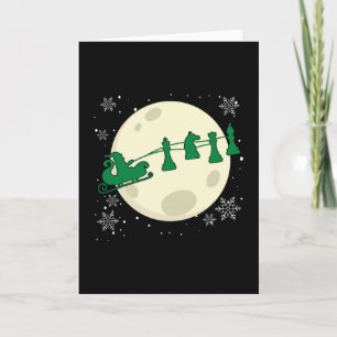 Chess Christmas Santa - Chess Piece Reindeer Card