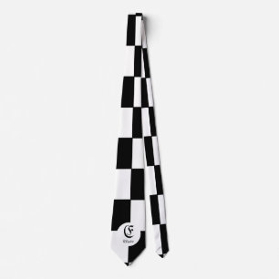 Chess Club Custom Name Initial Tie