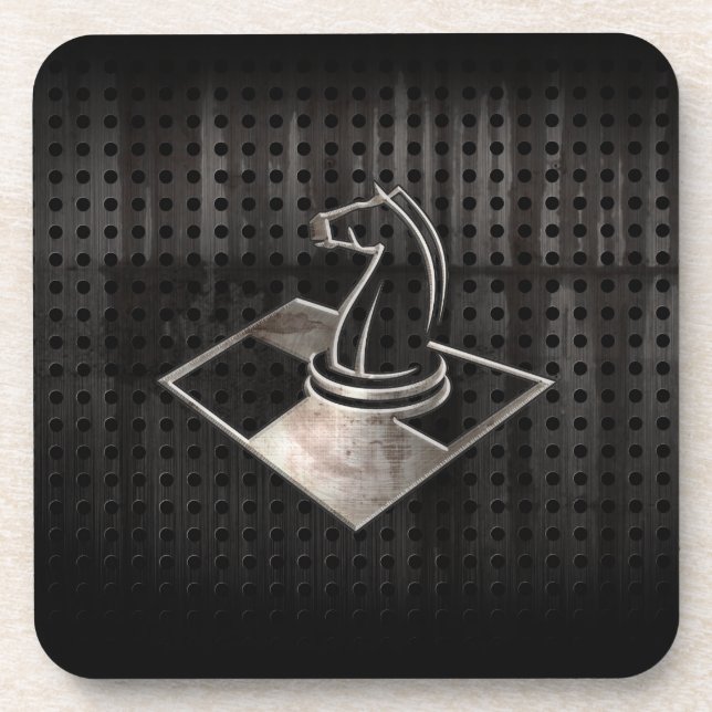 Chess; Cool Black Coaster (Front)