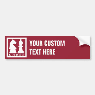 CHESS custom colour & text bumpersticker Bumper Sticker