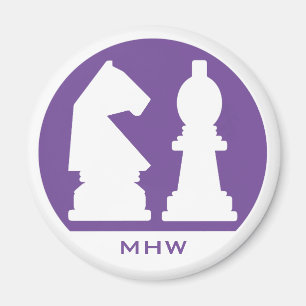 CHESS custom monogram & colour magnet