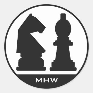 CHESS custom monogram stickers