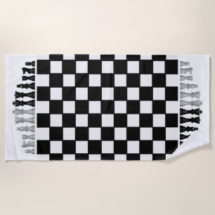 Chess Design Beach Towel
