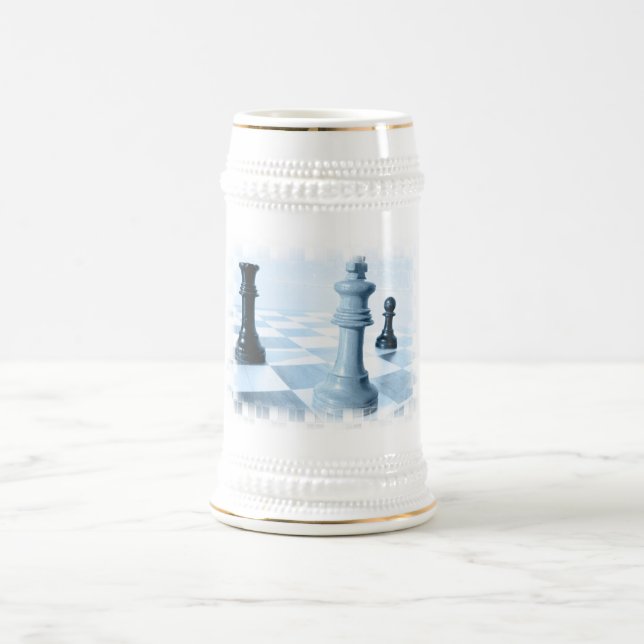 Chess Design  Beer Stein (Center)