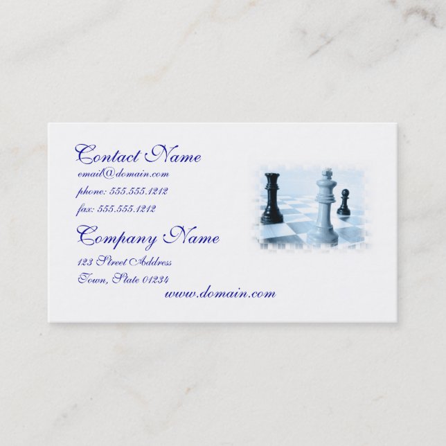 Chess Design Business Card (Front)