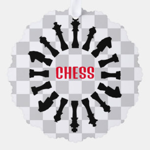 Chess Design Paper Ornament Card
