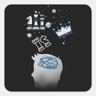 Chess Design Square Sticker