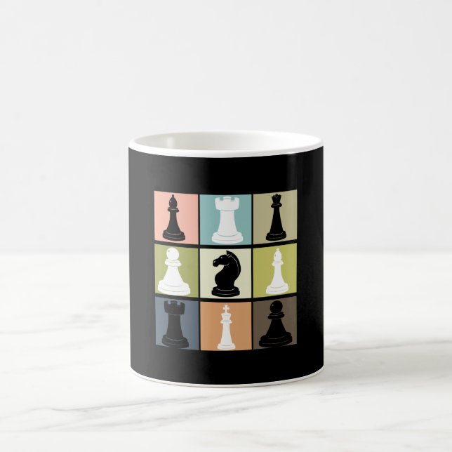 Chess Design With Chessboard For Chess Player Coffee Mug (Center)
