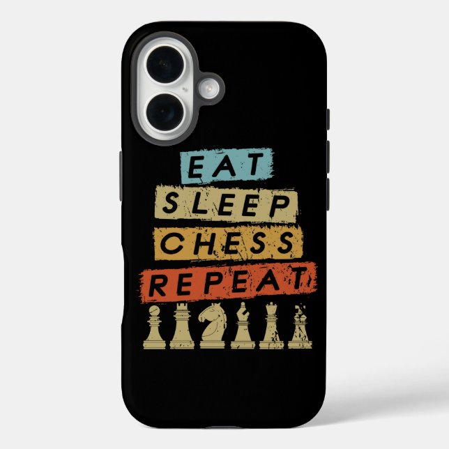 Chess - Eat Sleep Chess Repeat Case-Mate iPhone Case (Back)