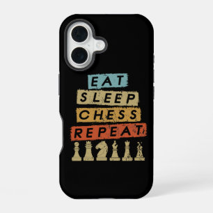 Chess - Eat Sleep Chess Repeat iPhone 16 Case