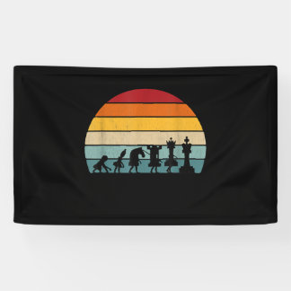 Chess Evolution Retro Vintage Gift For A Chess Banner
