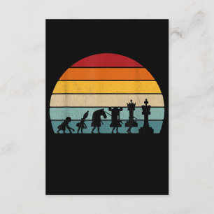 Chess Evolution Retro Vintage Gift For A Chess Enclosure Card