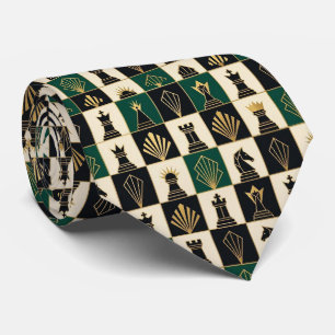 Chess Faux Silk Luxury Chess Game Gentleman's Tie