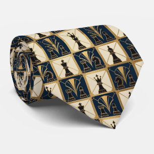 Chess Faux Silk Luxury Chess Game Gentleman's Tie