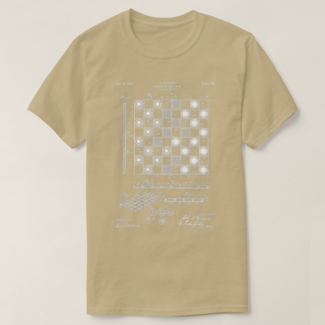 Chess field blueprint invention description techni T-Shirt (Design Front)