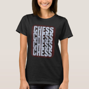 Chess Font Block 3D Script  Chess is Strategy T-Shirt