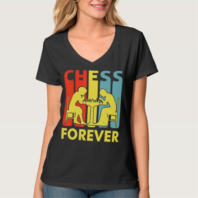 Chess Forever Board Game  Player Themed Chess T-Shirt (Front)