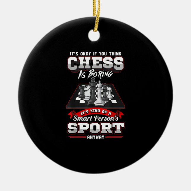 Chess Funny Quotes Humour Sayings Ceramic Tree Decoration (Front)