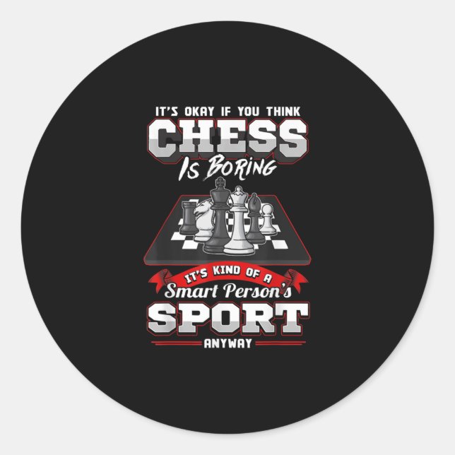 Chess Funny Quotes Humour Sayings Classic Round Sticker (Front)