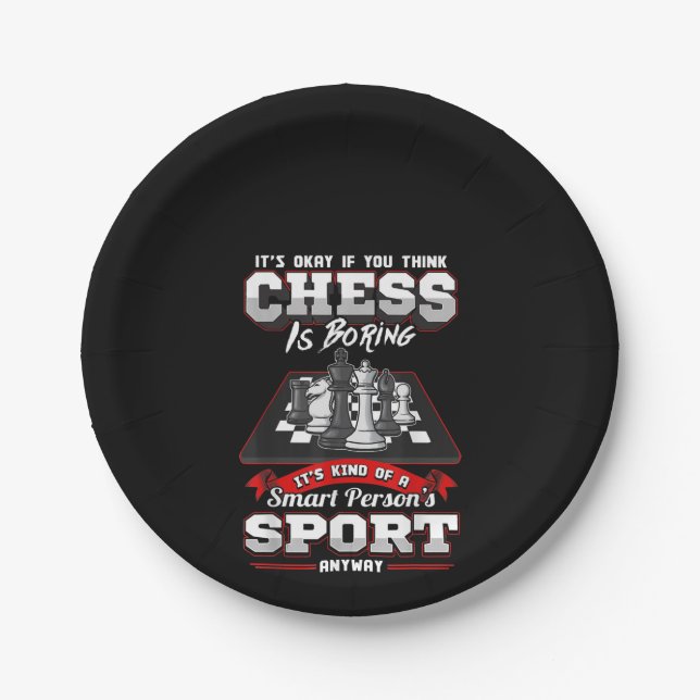 Chess Funny Quotes Humour Sayings Paper Plate (Front)