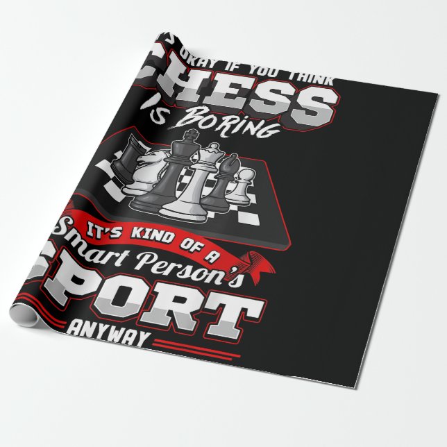 Chess Funny Quotes Humour Sayings Wrapping Paper (Unrolled)