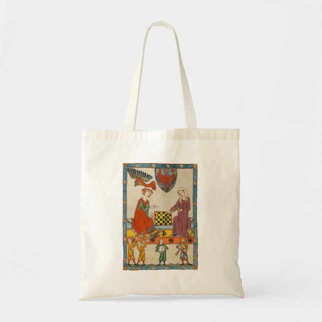 Chess Game 14th Century Codex Manesse Tote Bag (Front)