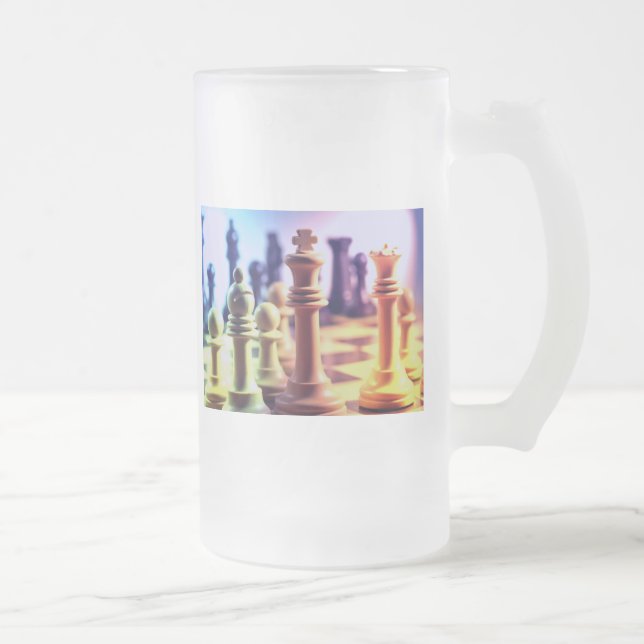 Chess Game Frosted Mug (Right)