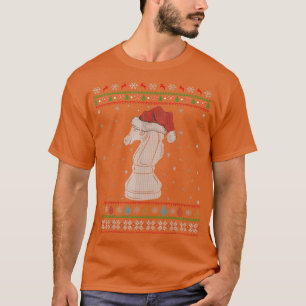 Chess Game Lover Xmas Lights Santa Chess Ugly Chri T-Shirt